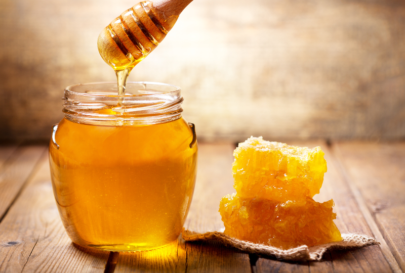 honey in a jar