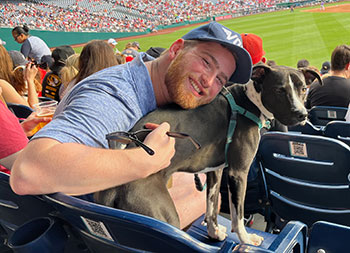 Adam and Zip, the super mutt.